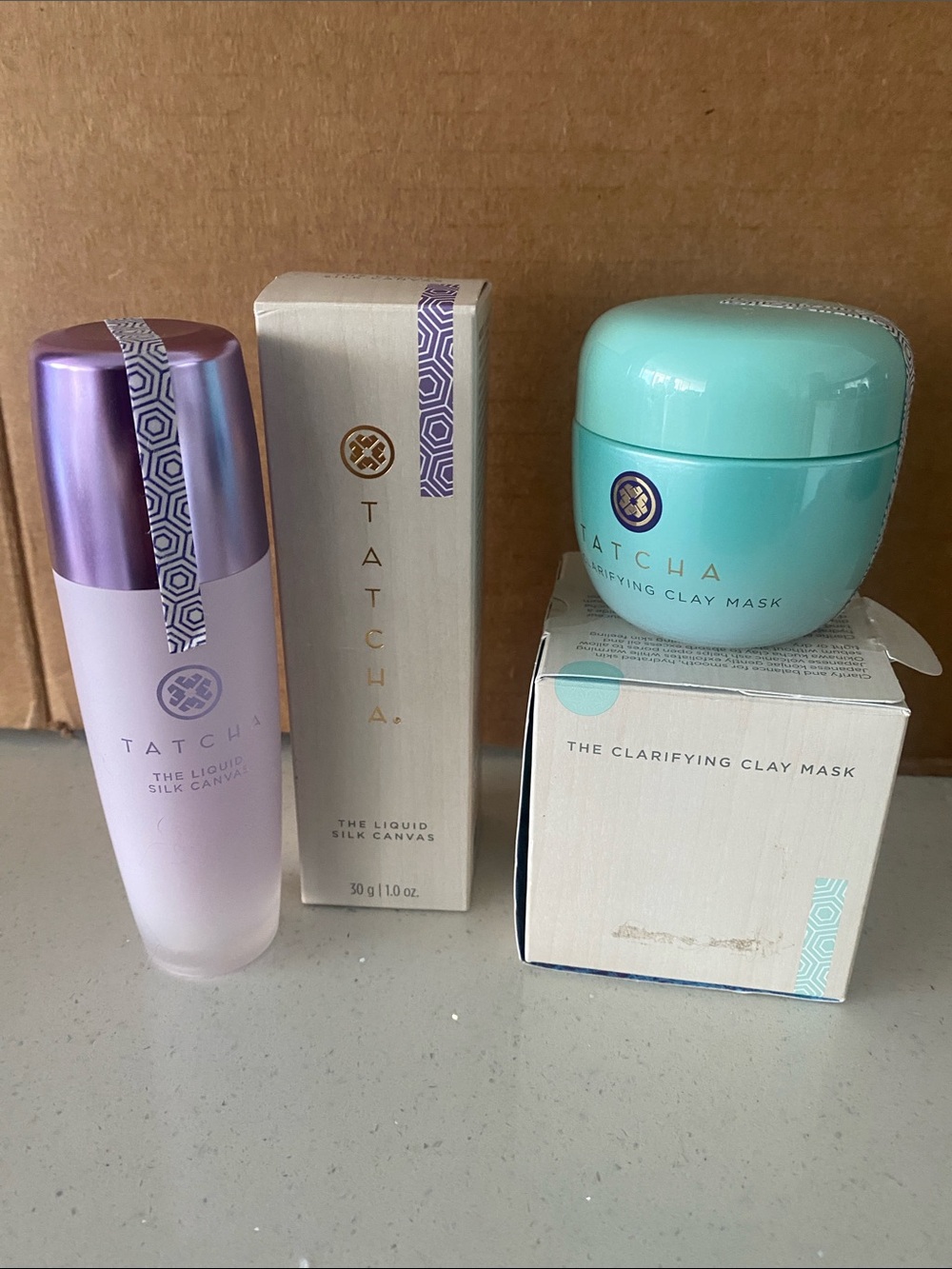 2 Items Tatcha Clarifying Clay Mask & Liquid Silk Canvas Duo —